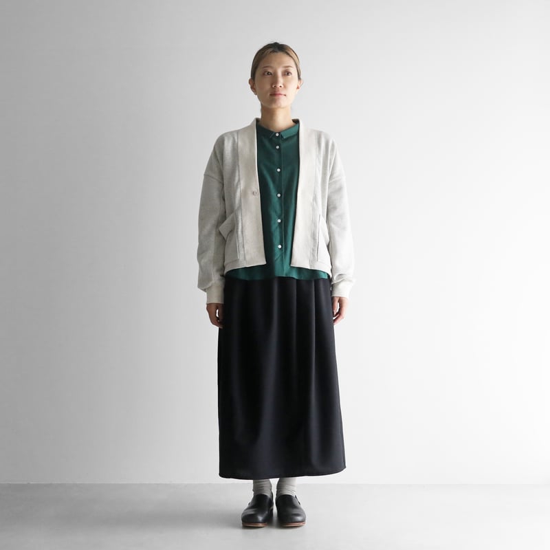 美品 HUIS. in house スウェット カーディガン 黒 huis HUIS in house］SUVIN COTTONカーディガン（ブラック）【ユニ