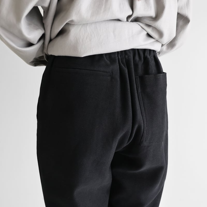 厚手モールスキンイージープレーンパンツ（ブラック）【ユニセックス