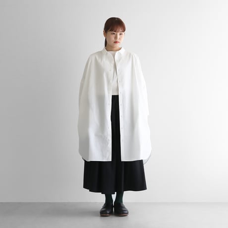 ライトウェザークロスロングシャツ（白）【ユニセックス】004