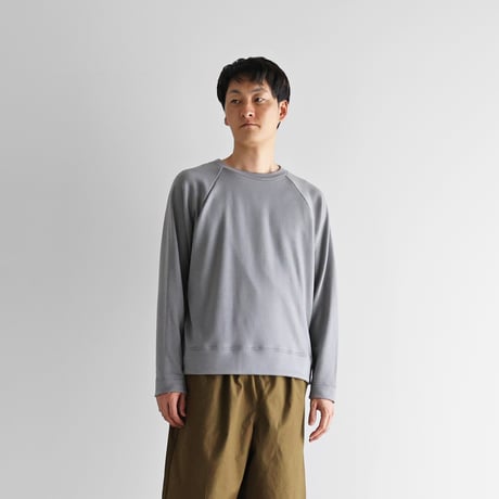 ［HUIS in house］メリノオプティモウォッシャブルウールプレーンプルオーバー（グレー）【ユニセックス】SW204