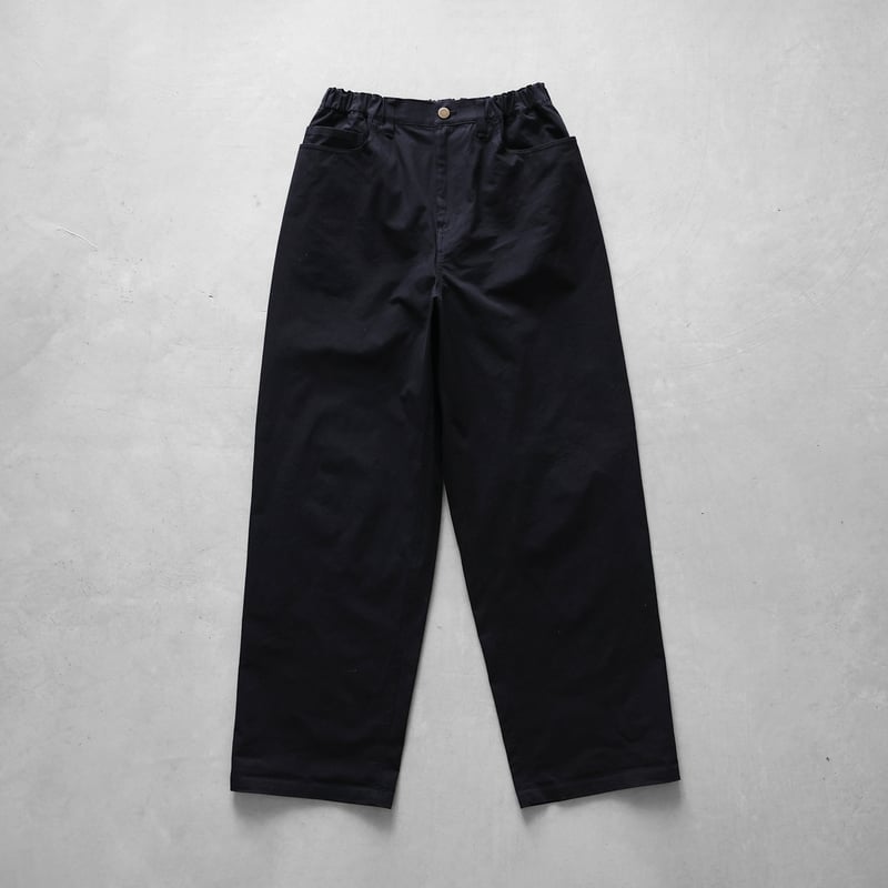 バフクロスワイドストレートワークパンツ(ブラック)【ユニセックス