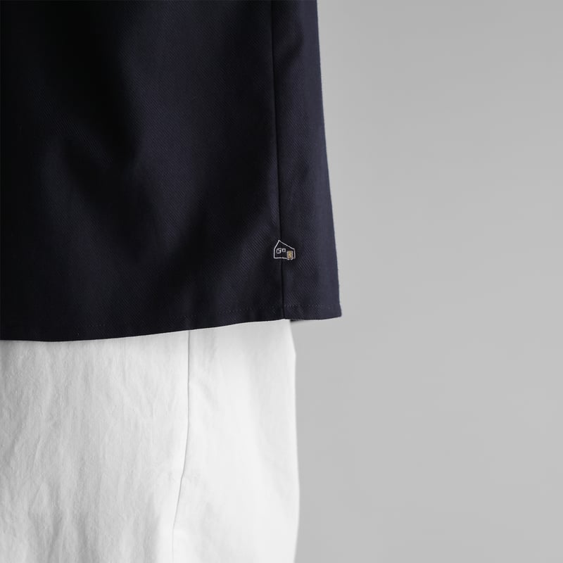 フランス綾タックブラウス（ダークネイビー）【レディス】U113 | HUIS