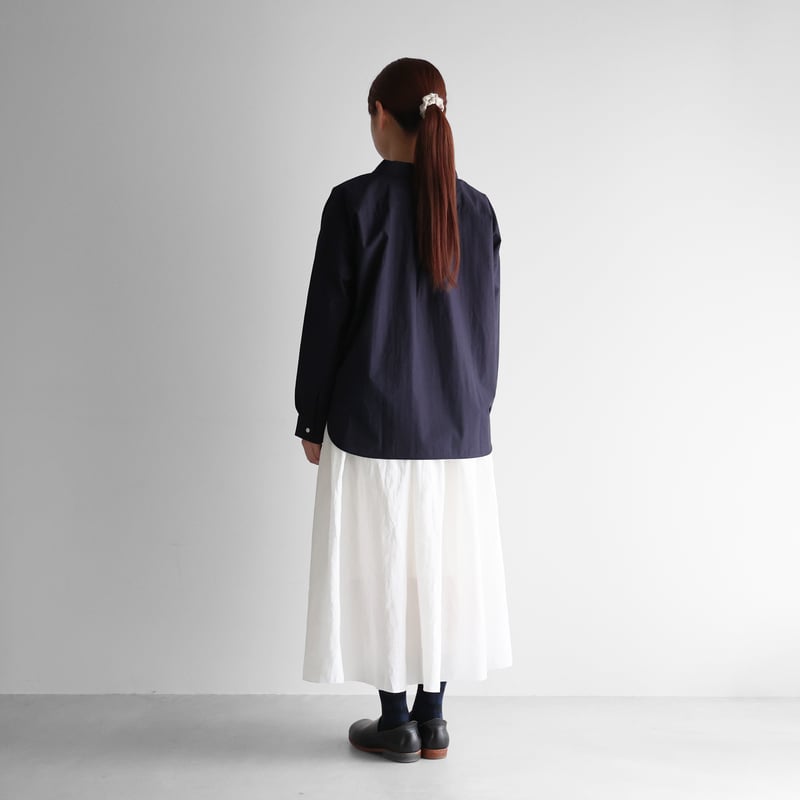 HUIS. ハウス 柄二重織シャトルジャガードロングスカート ホワイト U402 柄二重織シャトルジャガードロングスカート（ホワイト