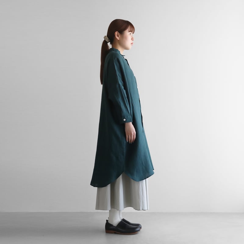 HUIS. シャトルリネンロングシャツ シャトルリネン／ロングシャツ 004／フレンチネイビー（ユニ