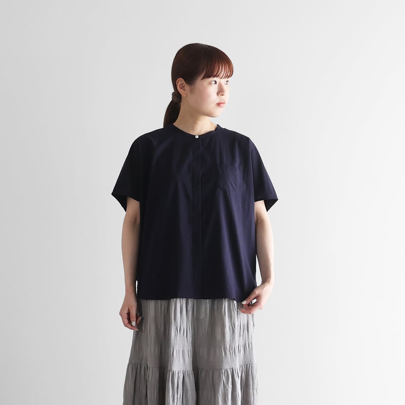 リンカブル　コクーンブラウス ゆるふわコットンコクーンブラウス（ダークネイビー）【レディス】U117