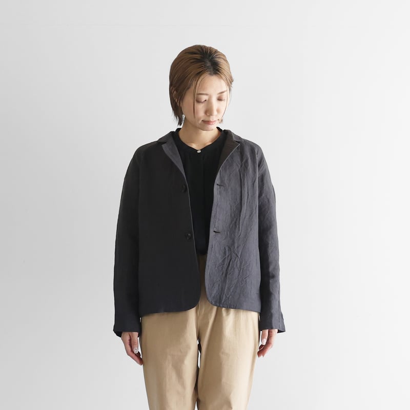 【美品】HUIS バンブーリネンアトリエジャケット　307 190A0549d.jpg