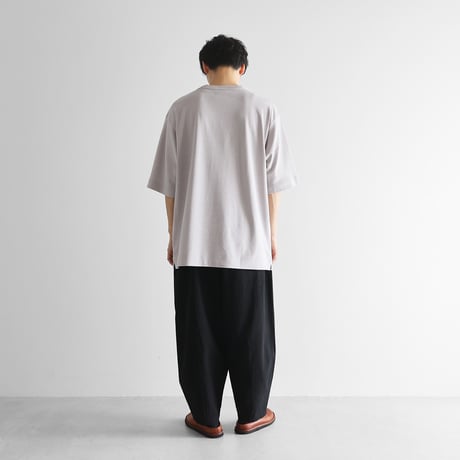 ［HUIS in house］綿麻天竺スタンダードTシャツL（シルバーグレー）【ユニセックス】CS110L