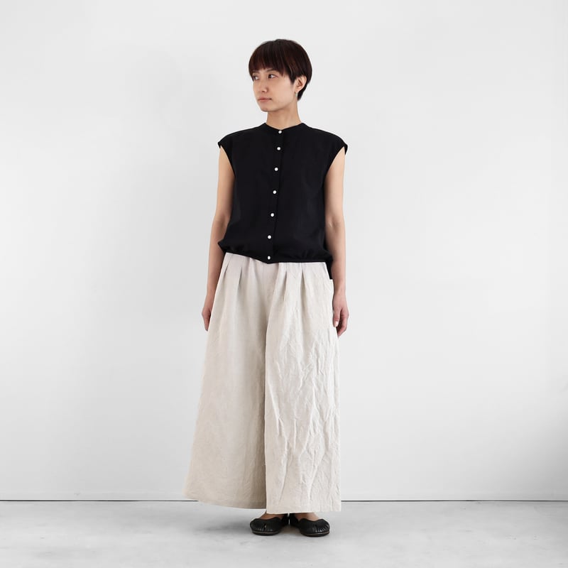 バンブーリネンスカートパンツ（グレージュ）【ユニセックス