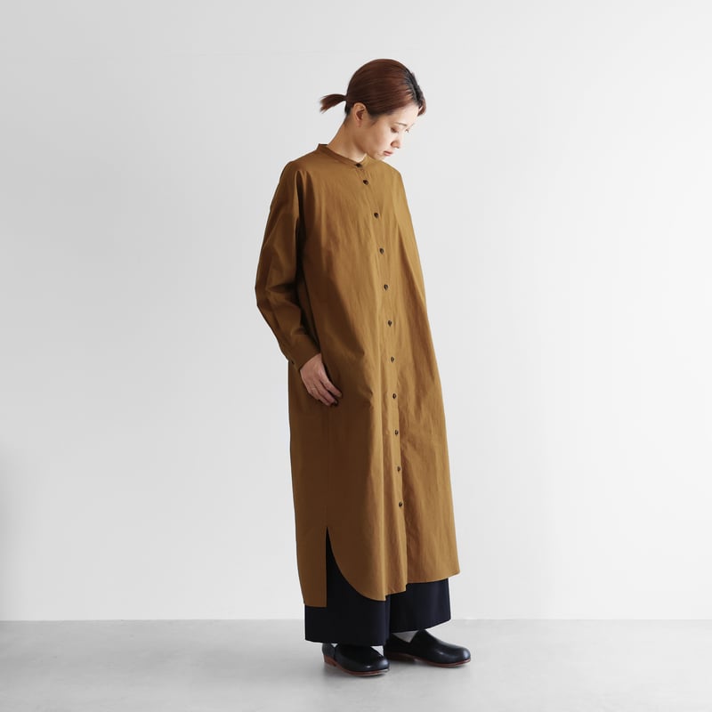 美品 ティッカ ウールロングシャツ チュニック 長袖 ワンピース 秋 キャメル 美品 ティッカ ウールロングシャツ チュニック 長袖 ワンピース