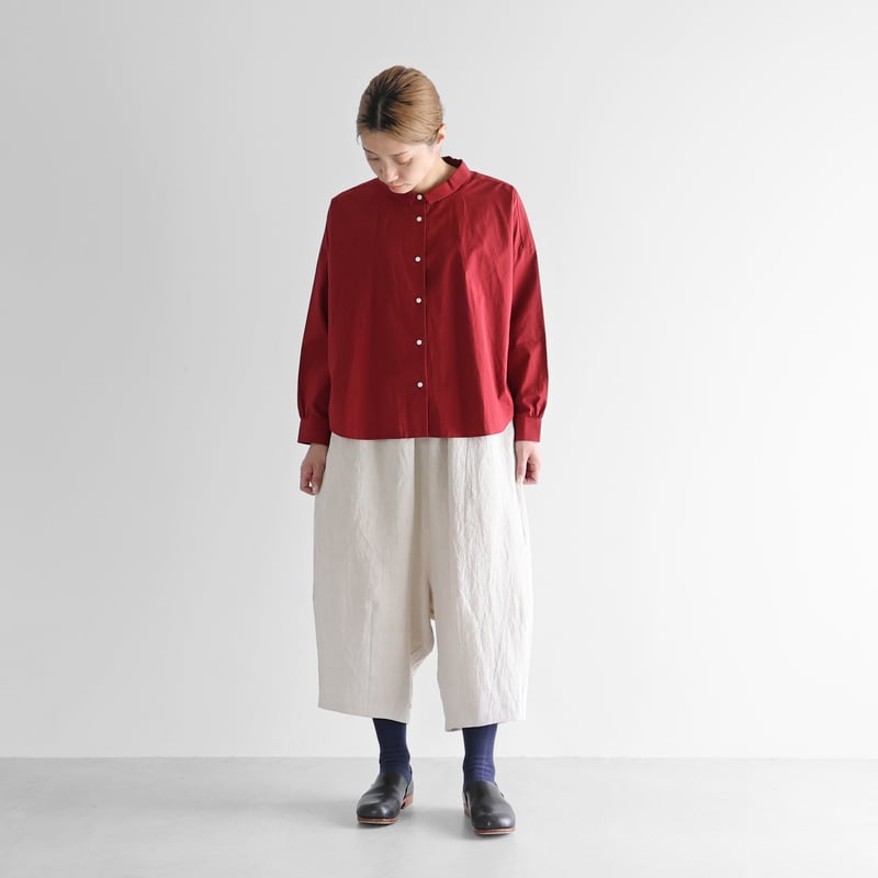 オールドレピア天日干しラミーリネンサルエルバルーンパンツ（エクリュ