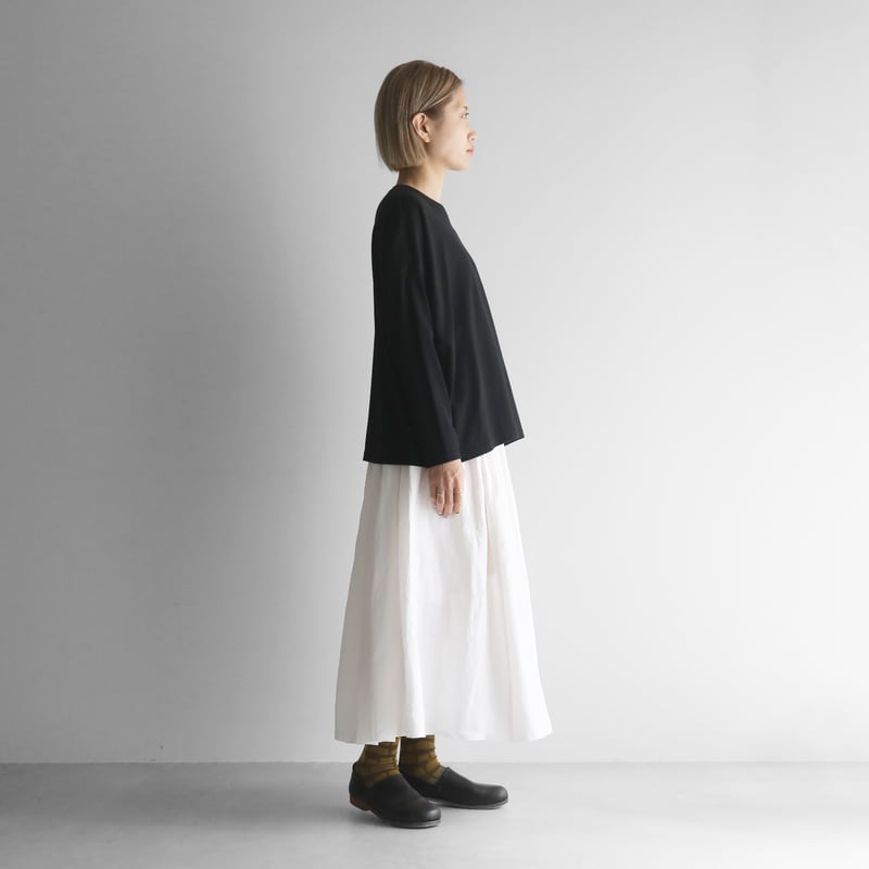 HUIS シャトルリネンスカートパンツ（きなり）　505 遠州織物 シャトルリネンジャガードスカートパンツ 505をリリースしました