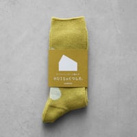 ［HUISのくつした］JACQUARD ishikoro（ミモザ）【ユニセックス22cm-27cm】