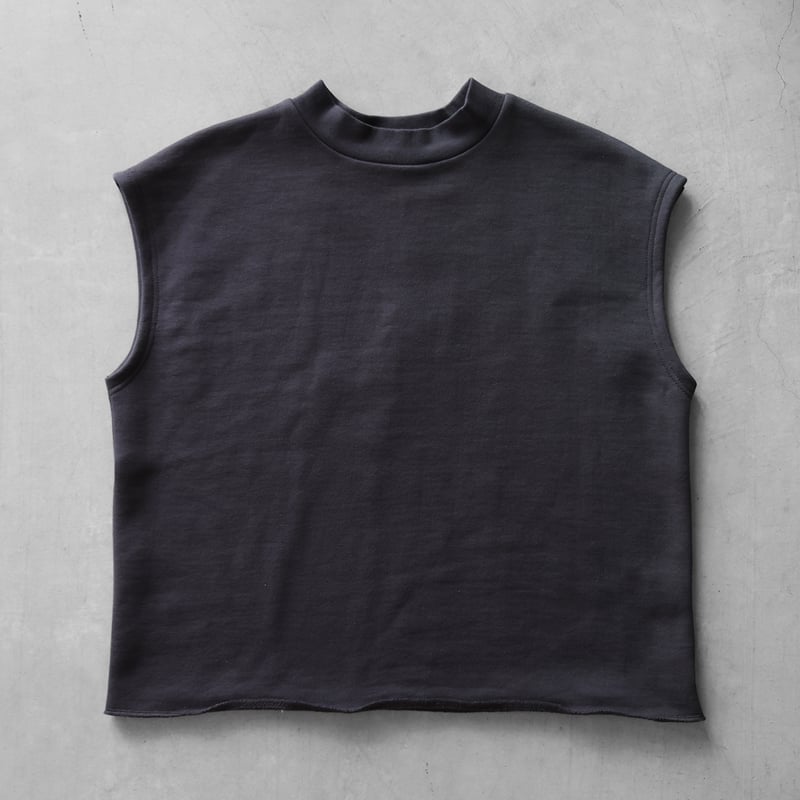 HUIS in house］SUVIN “裏ボア”スウェットベスト（ダークグレー