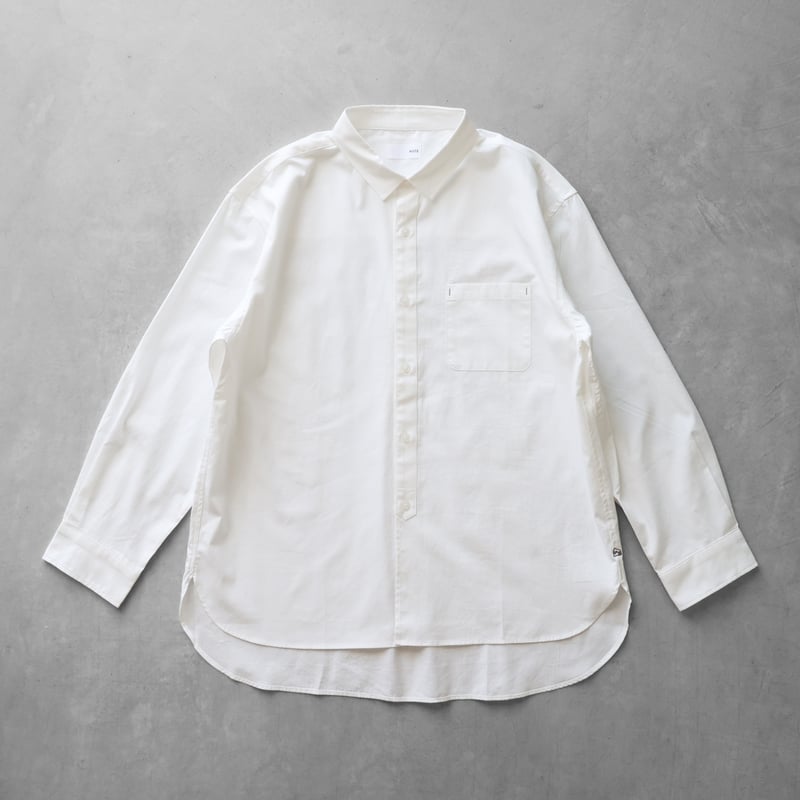オーガニックコットンライトオックスビッグシャツ（白）【ユニセックス