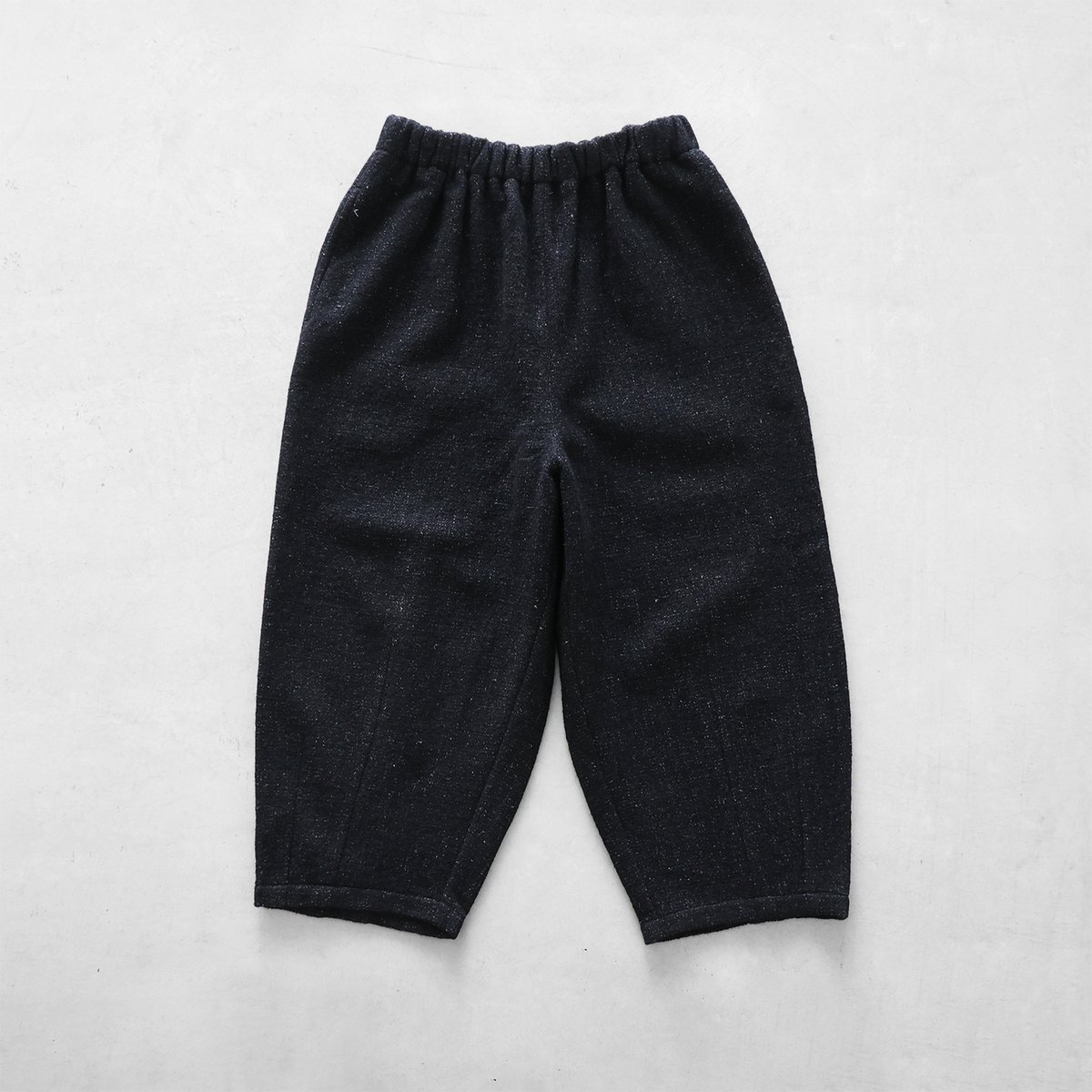 HUIS×尾州”縮絨リネンウールバルーンパンツ（ブラック）【ユニセックス