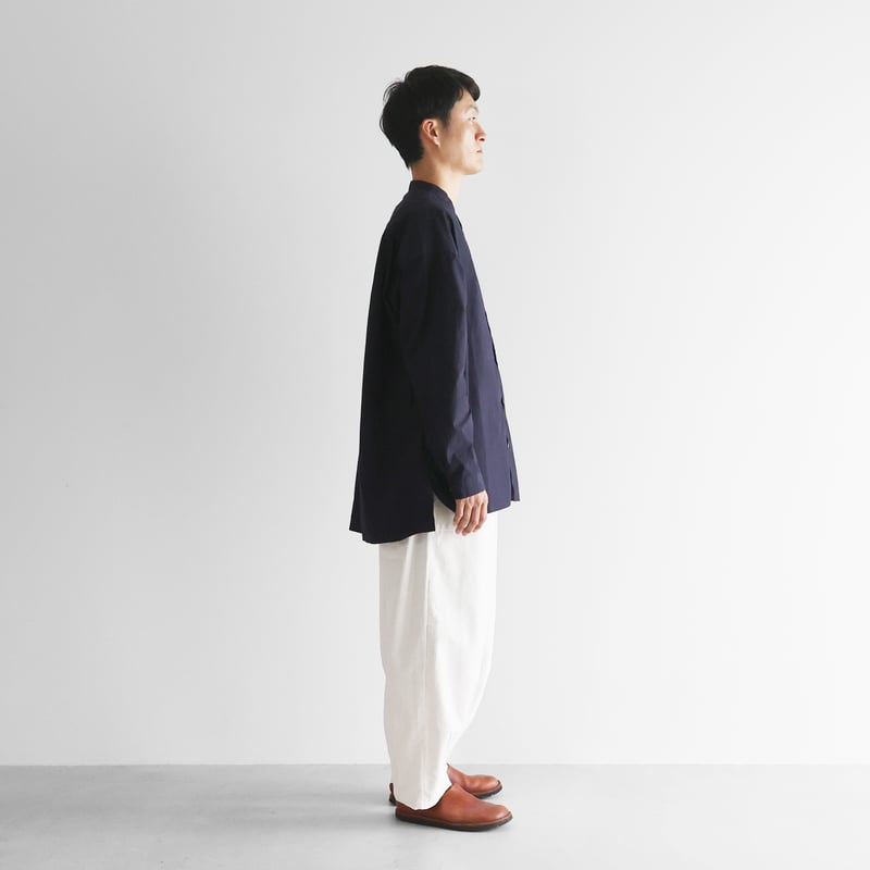 ばちばちタイプライタークロスバンドカラーオーバーシャツL（ダーク