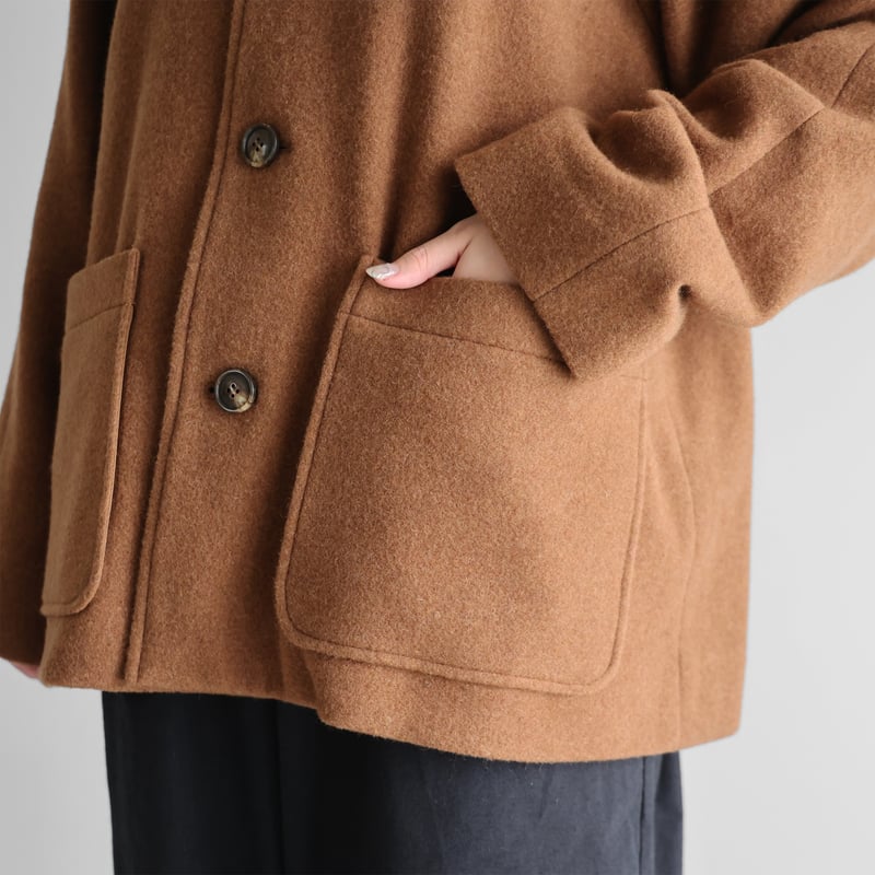 HUIS ハウス遠州織物縮絨ウールフランネルミドルコート 316 ユニセックス HUIS×尾州”縮絨ウールフランネルミドルコート 316をリリースしま