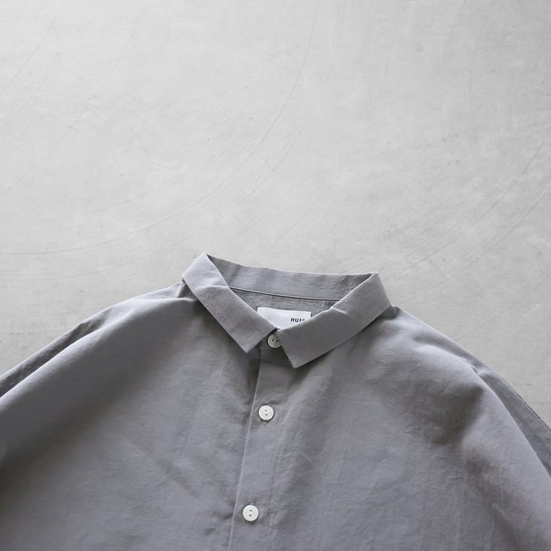 ギザコットンヘンプロングシャツ（ライトグレー）【ユニセックス】004