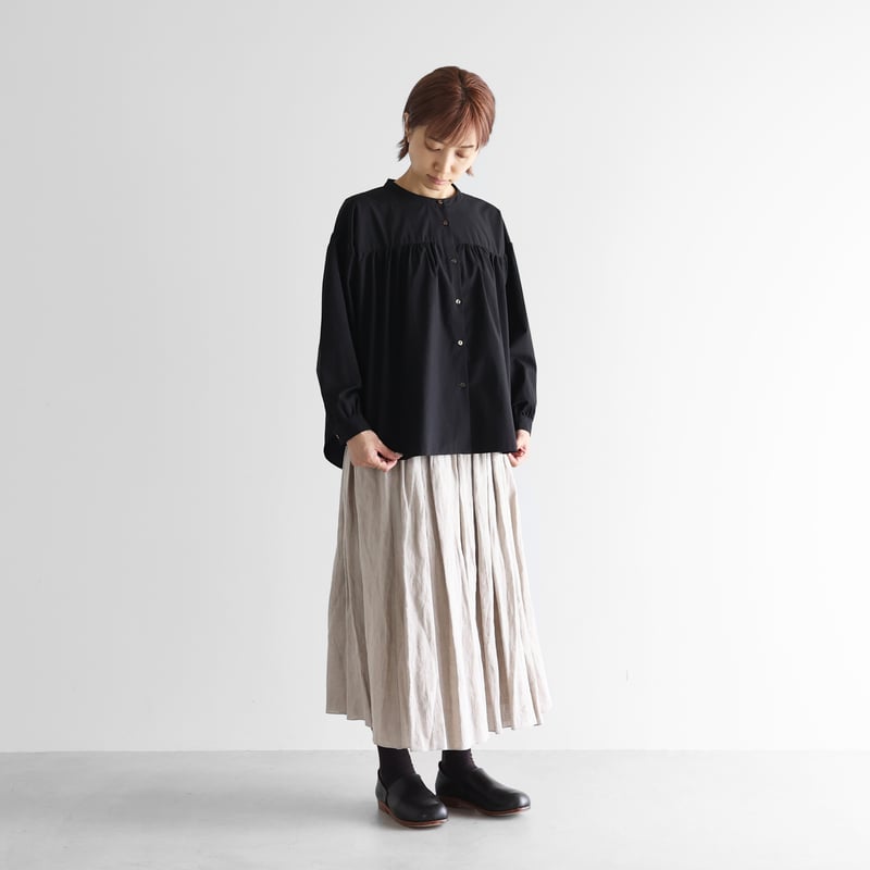 CADUNE フェイクレザーブラウス CADUNE フェイクレザーブラウス カデュネ ライトイエロー