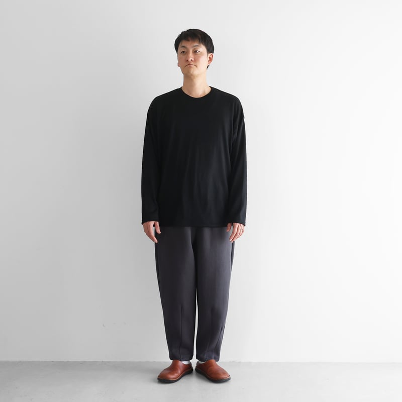 HUIS 遠州織物　SUVINスウェットリブカーディガン　ブラック HUIS 遠州織物 SUVINスウェットリブカーディガン ブラック HUIS in