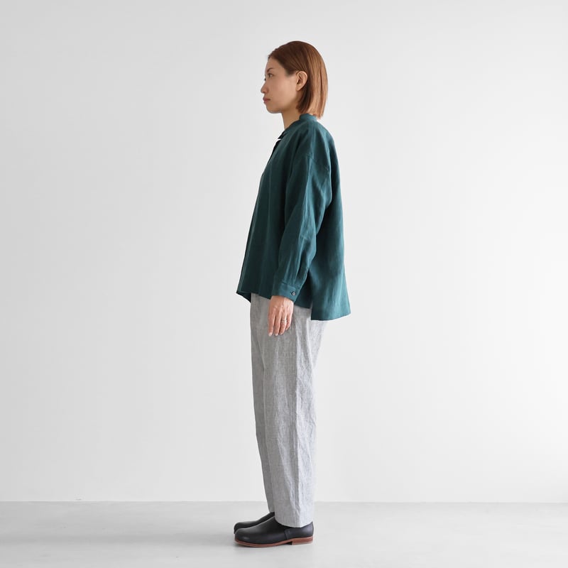 綿麻(コットンリネン)バフクロスイージーワークパンツ（グレー）【ユニ