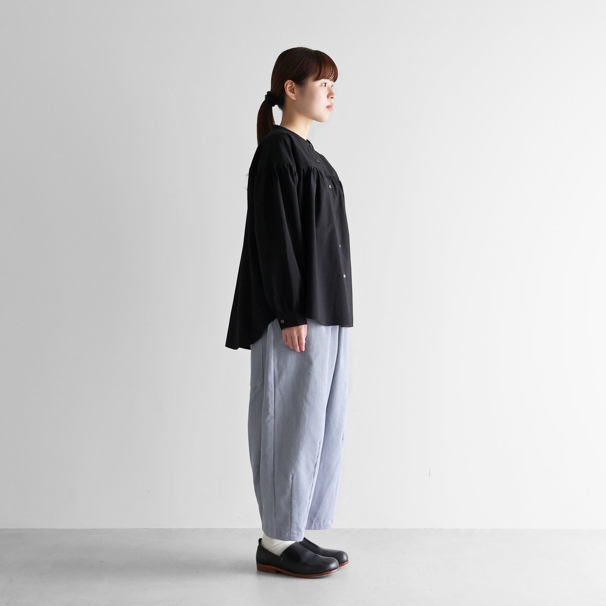 極美品 GASA* オーガニックコットン ギャザーチュニックブラウス 極美品 GASA* オーガニックコットン ギャザーチュニックブラウス