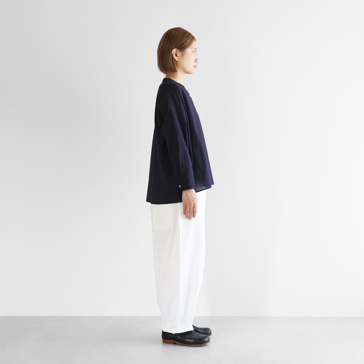 バフクロスバルーンパンツロング（ホワイト）【ユニセックス】506L