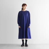 ［HUIS in house］SUVIN COTTONバックボタンリブワンピース（フレンチネイビー）【レディス】CS305