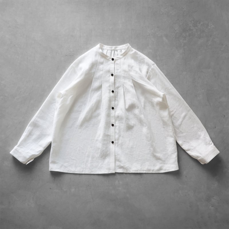 オールドレピアリネンタックブラウス（ホワイト）【レディス】U113