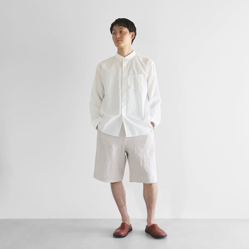 オールドレピア天日干しラミーリネン2wayショートパンツ（エクリュ