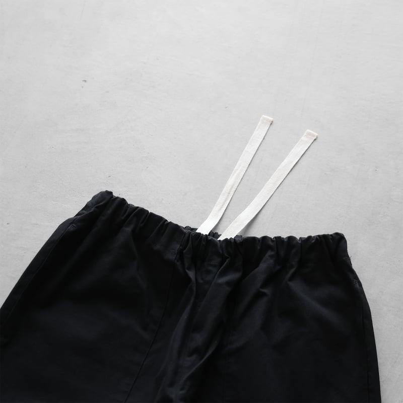 パラシュートクロスイージーワークパンツ（ブラック）【ユニセックス