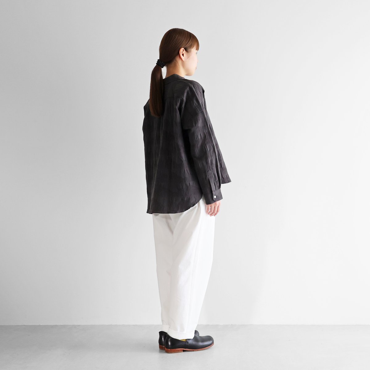 バフクロスイージープレーンパンツ（オフホワイト）【ユニ