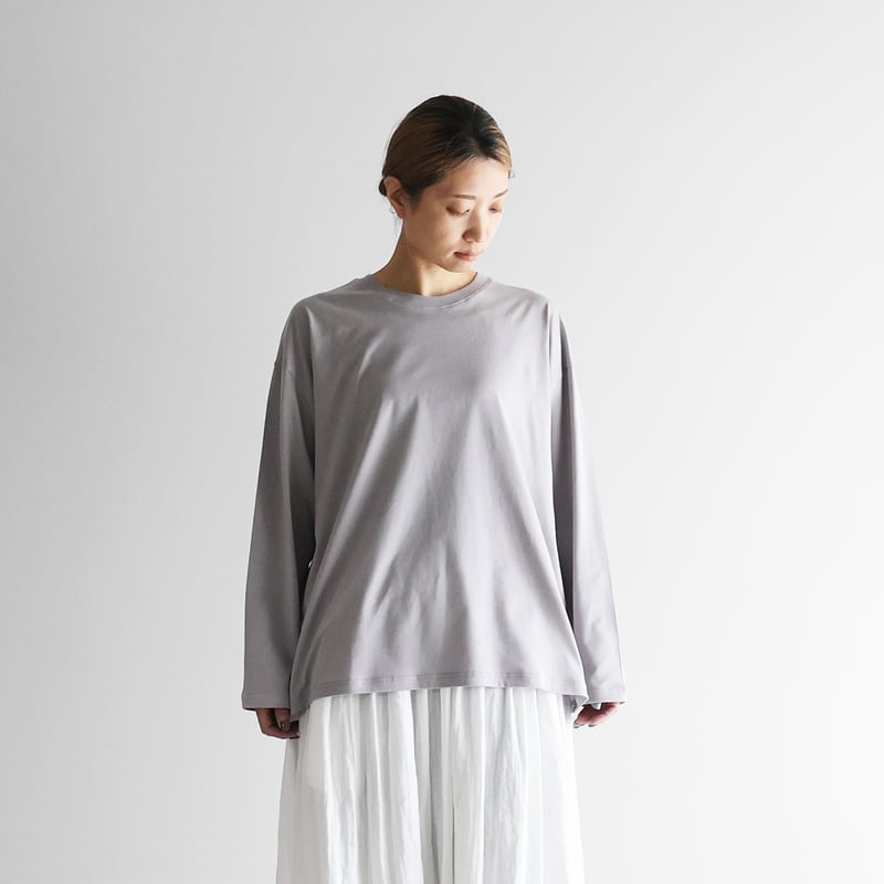 haaru☆☆CITYSHOP　カットソー HUIS in house］SUVIN COTTONカットソーL（シルバーグレー）【ユニセッ