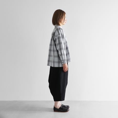 オールドレピア天日干しラミーリネンサルエルバルーンパンツ（ブラック）【ユニセックス】511