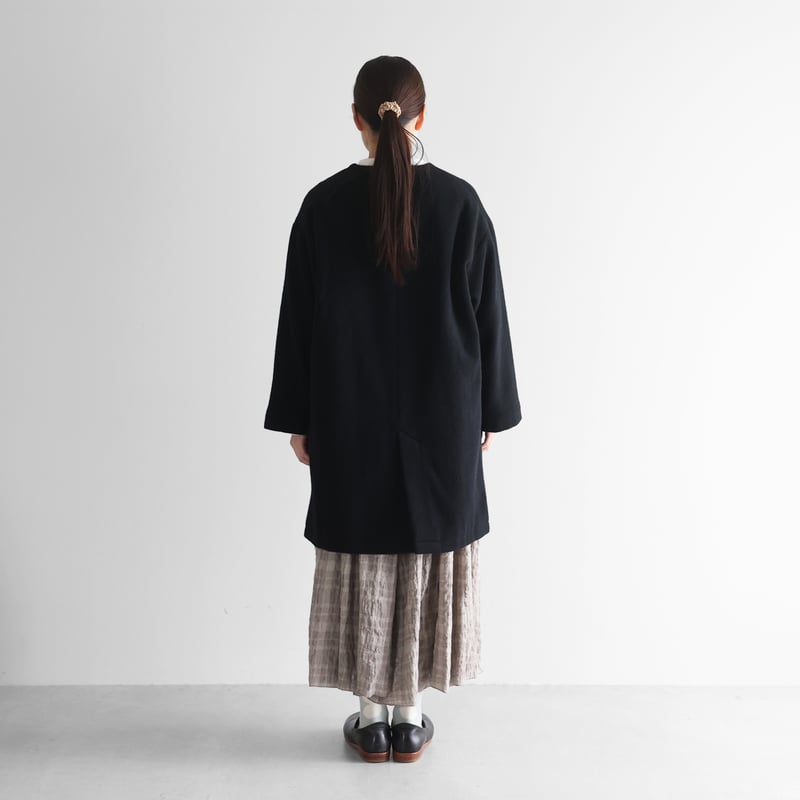 HUIS ハウス遠州織物縮絨ウールフランネルミドルコート 316 ユニセックス HUIS×尾州”縮絨ウールフランネルミドルコート 316をリリースしました