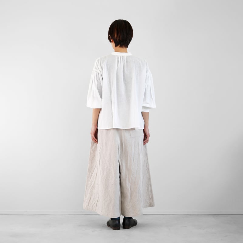 HUIS/遠州織物 バンブーリネンスカートパンツ505 バンブーリネンスカートパンツ【レディス】505をリリースしま