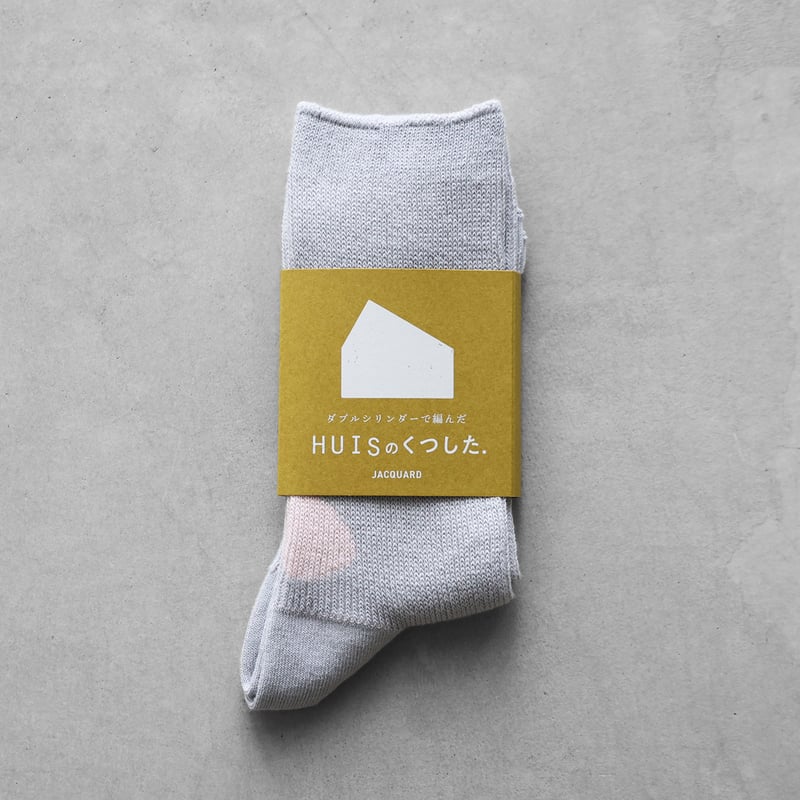 くつした HUISのくつした］JACQUARD ishikoro（ピーチグレー）【ユニ