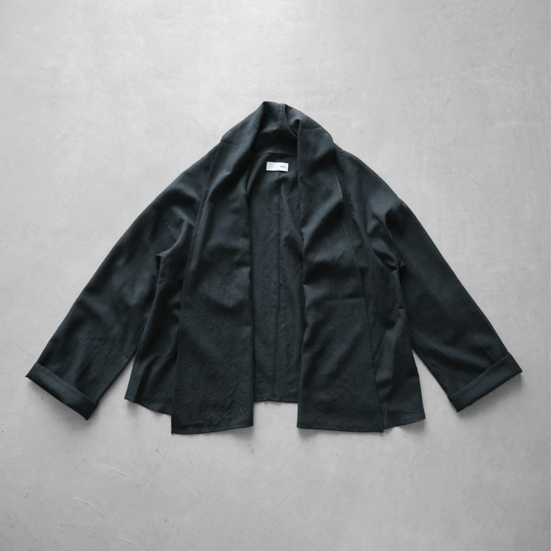 ◆HUIS. ダークグリーン カーディガン◆ ウォッシャブルウールカーディガン（ダークグリーン）【ユニセックス