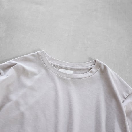 ［HUIS in house］綿麻天竺スタンダードTシャツL（シルバーグレー）【ユニセックス】CS110L