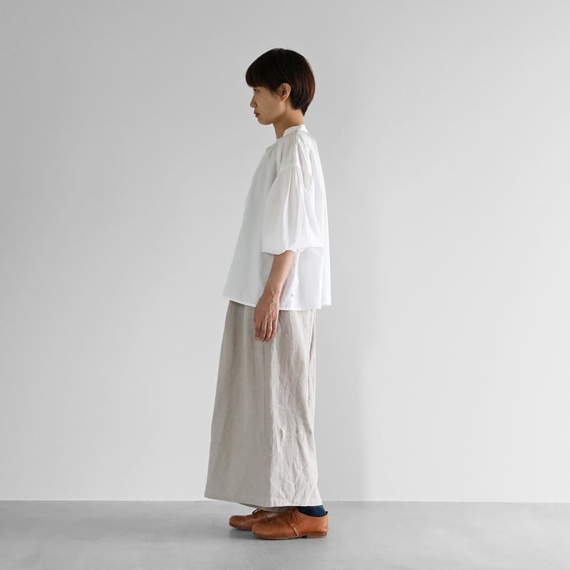 シャトルリネンスカートパンツ（きなり）【レディス】505 | HUIS