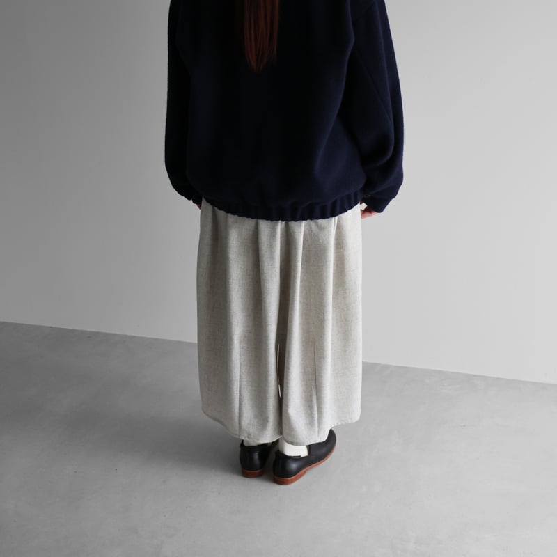 HUIS×尾州”縮絨ウールフランネルジップブルゾン(ダークネイビー HUIS×尾州”縮絨ウールフランネルジップブルゾン(ダークネイビー