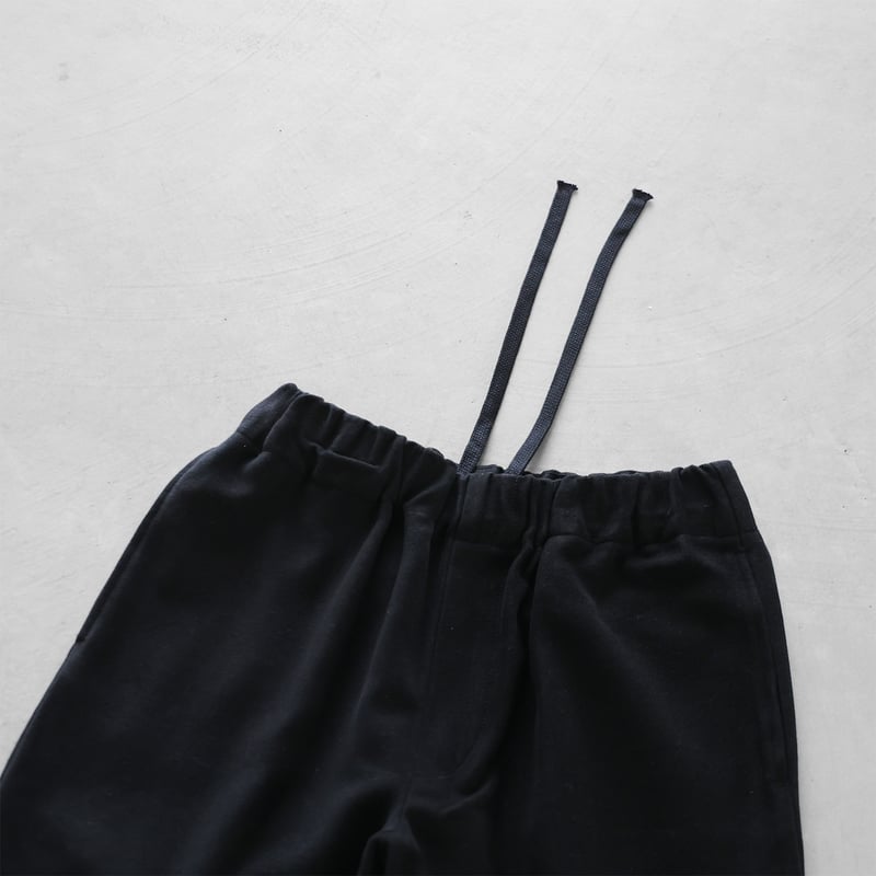 厚手モールスキンイージープレーンパンツ（ブラック）【ユニセックス