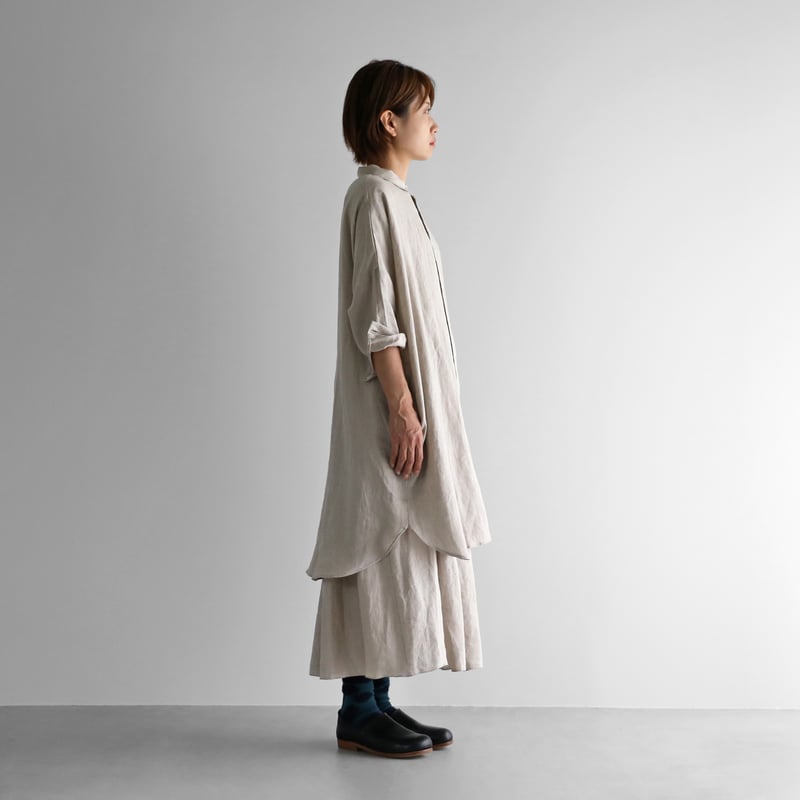 美品HUIS 遠州織物リネンロングコート　ハウス 美品HUIS 遠州織物リネンロングコート ハウス HUIS 遠州織物