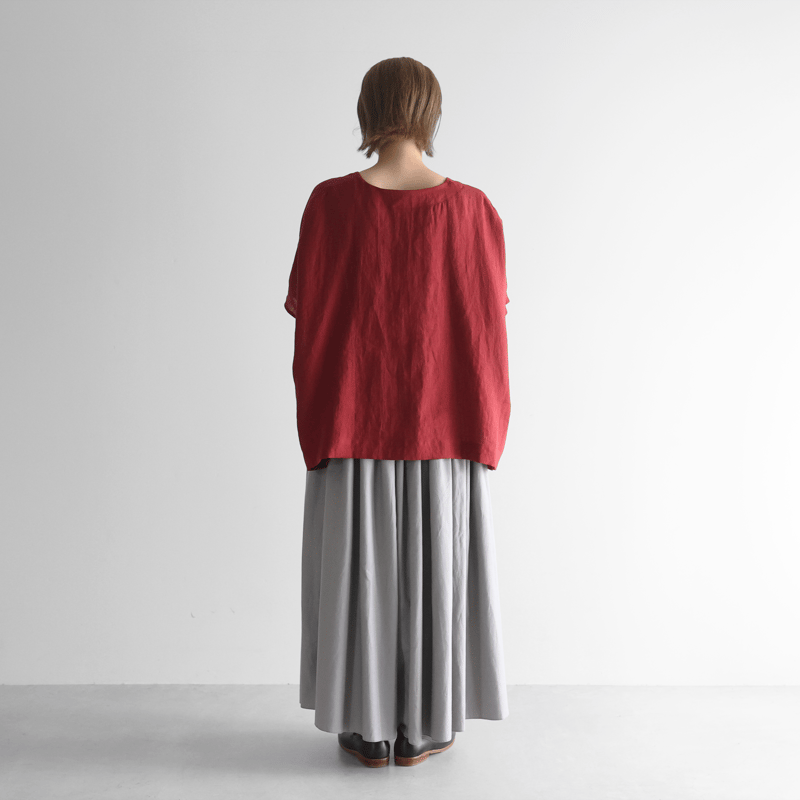 フランス綾ロングスカートL（アッシュグレー）【レディス】U402L