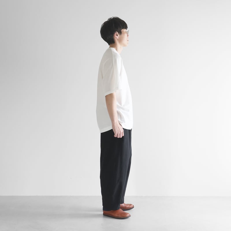 HUIS in house］SUVIN COTTONシームレスビッグTシャツL（白）【ユニセ