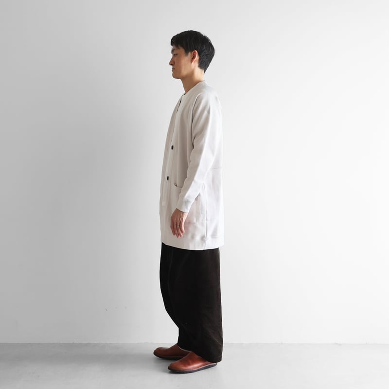 HUIS in house］SUVINスウェットロングカーディガン（ホワイトグレー