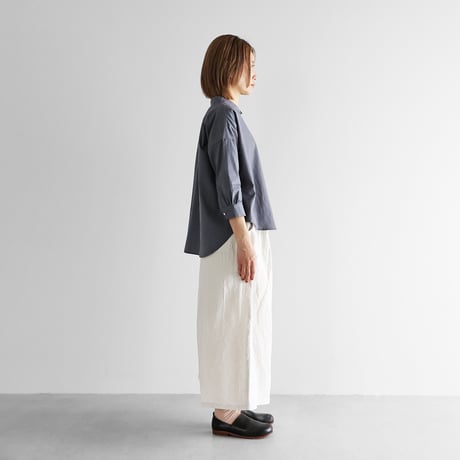 バンブーリネンスカートパンツ（オフホワイト）【ユニセックス】505