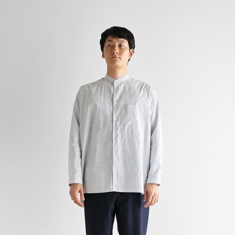 新品‼︎ 遠州HUIS . 希少コードレーン長袖シャツ ⭐︎タグ付き コードレーンロングシャツ（サックスブルー）【ユニセックス】016を