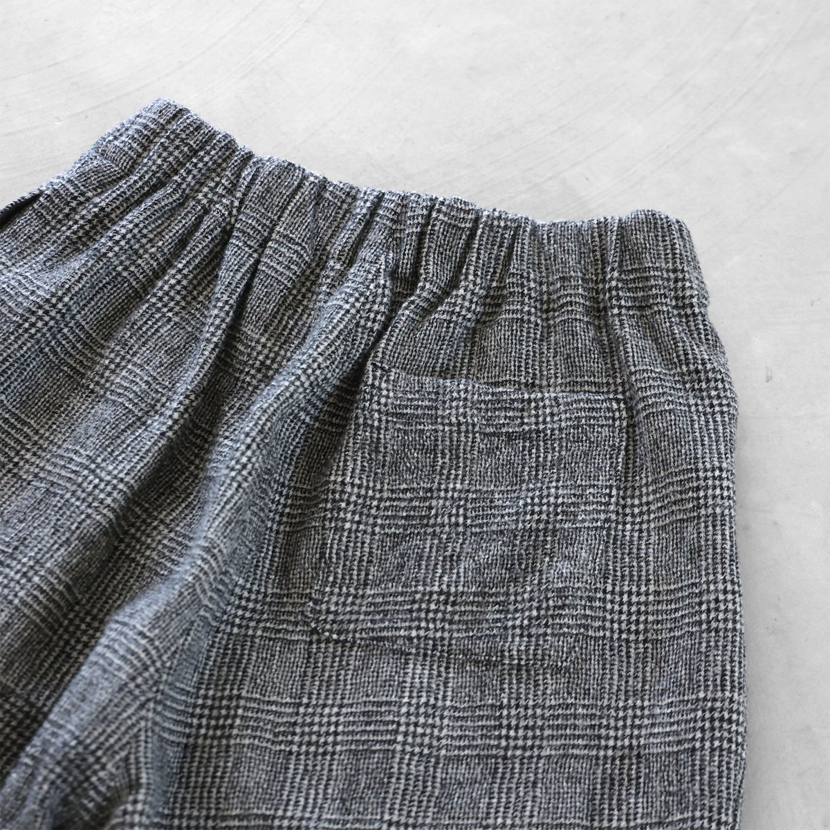 HUIS×尾州”縮絨ウールワイドパンツ（グレンチェック）【ユニセックス