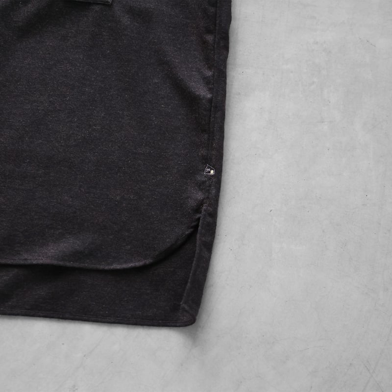 HUIS×尾州”ウールトロバンドカラーオーバーシャツ（ダークモカ）【ユニ